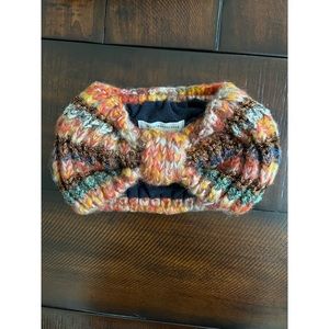 NWT Anthropologie Marisela Shimmer Cozy Ear Warmer Red Rouge